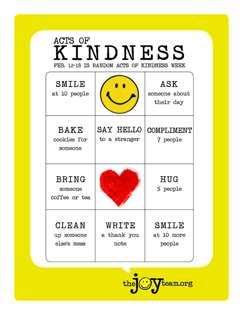 Random Acts of Kindness Week The Joy Team